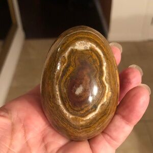 Solid Marble Polished Onyx Decorative Egg